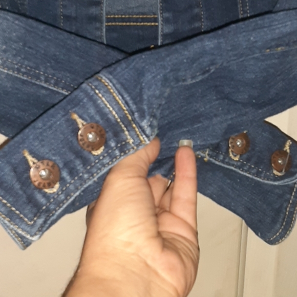 Star jeans crop Jean jacket sz small - Picture 4 of 6